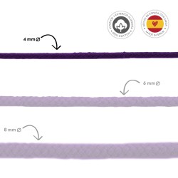 Cordón Trenzado Relleno con Alma para Uso Doméstico y Manualidades. 100% Algodón. 2 Madejas de 10mts Cada Una.